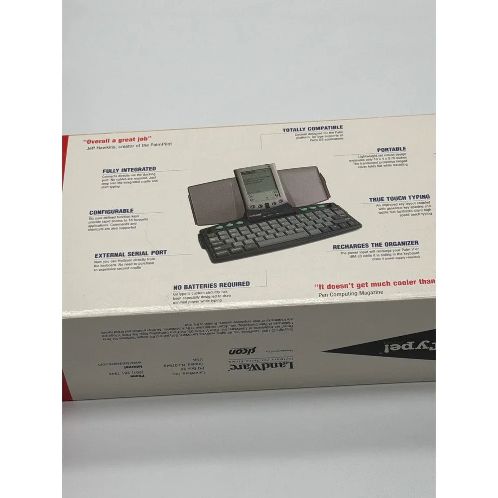 LandWare GoType Pro Keyboard for Palm V IBM WorkPad c3 Vintage PDA Accessory